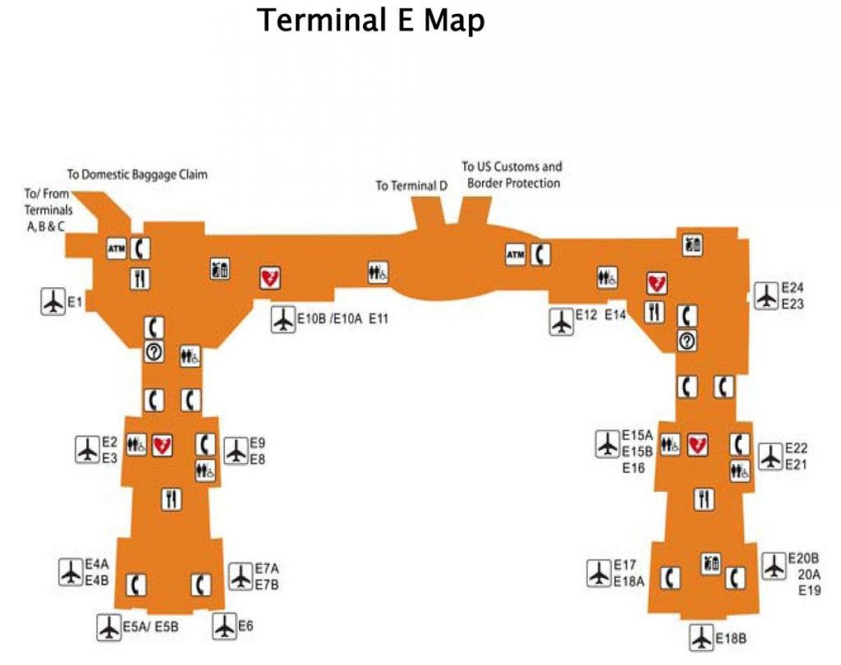 هوستون ترمینال فرودگاه e نقشه