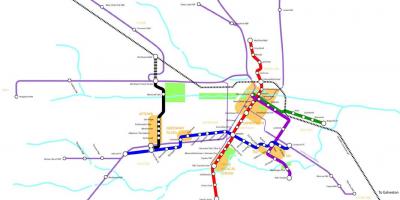 آهن مترو هوستون نقشه