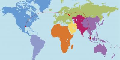 هوستون در نقشه جهان